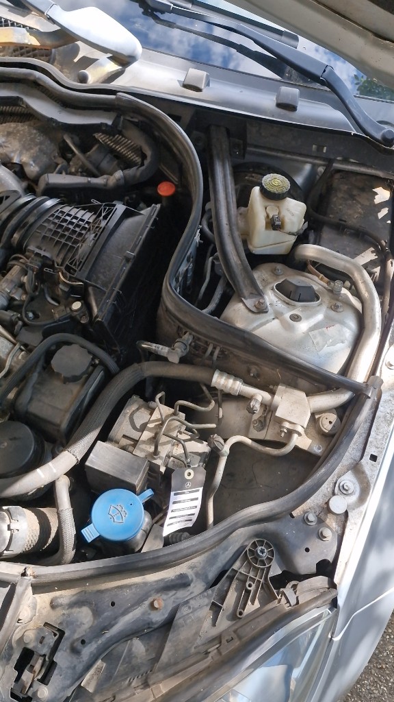 Avant nettoyage compartiment moteur Mercedes